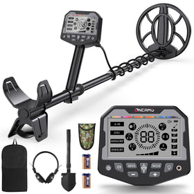 OneAmg metal detector with a 10 inch IP68 coil for deep targets on the beach.