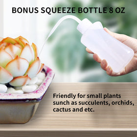 ONEDONE 8oz squeeze bottle directs water to the base of small plants