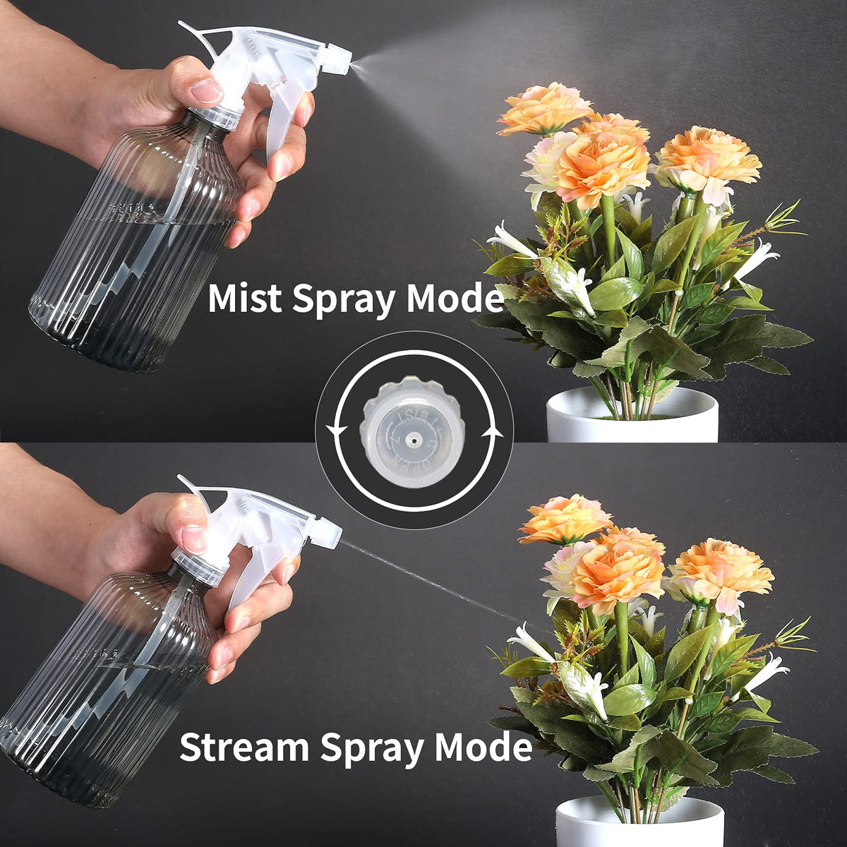 ONEDONE spray bottle with mist mode for humidity-loving plants