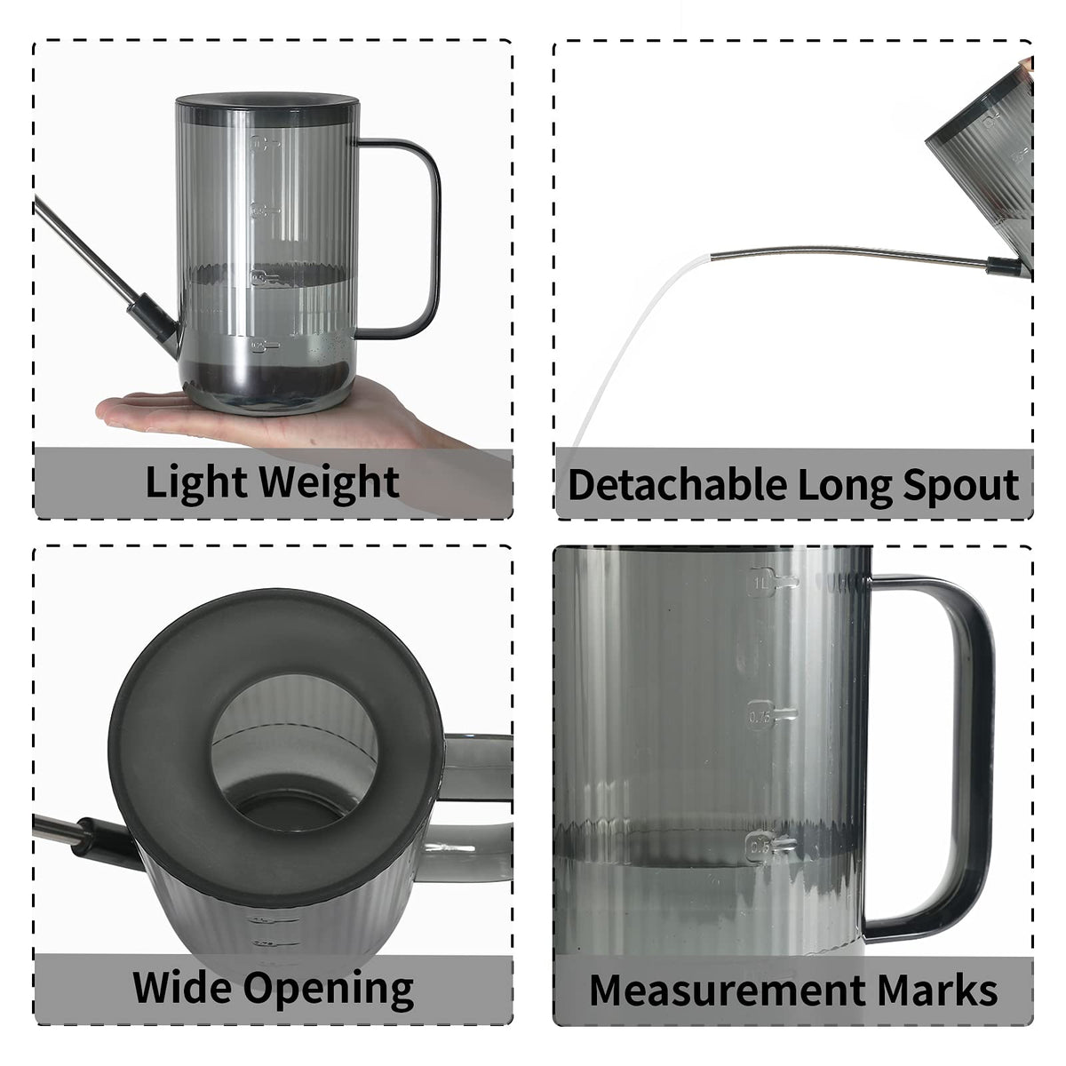 ONEDONE watering can wide opening for fast filling and measurement marks