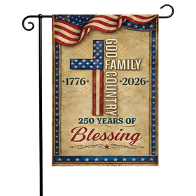 ONEHAUS 250th Anniversary flag with cross design for vibrant outdoor patriotism.