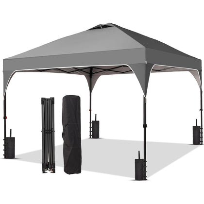 Oneofics 10x10ft canopy with push-button setup for fast, tool-free outdoor setup.