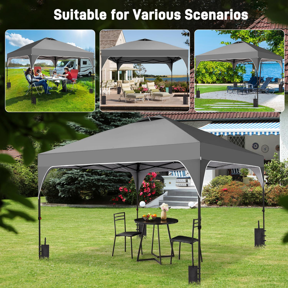 Oneofics 64-square-foot shade covering outdoor space