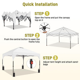 Oneofics 8x8 ft canopy adjustable heights adapt to sun angle and crowd size