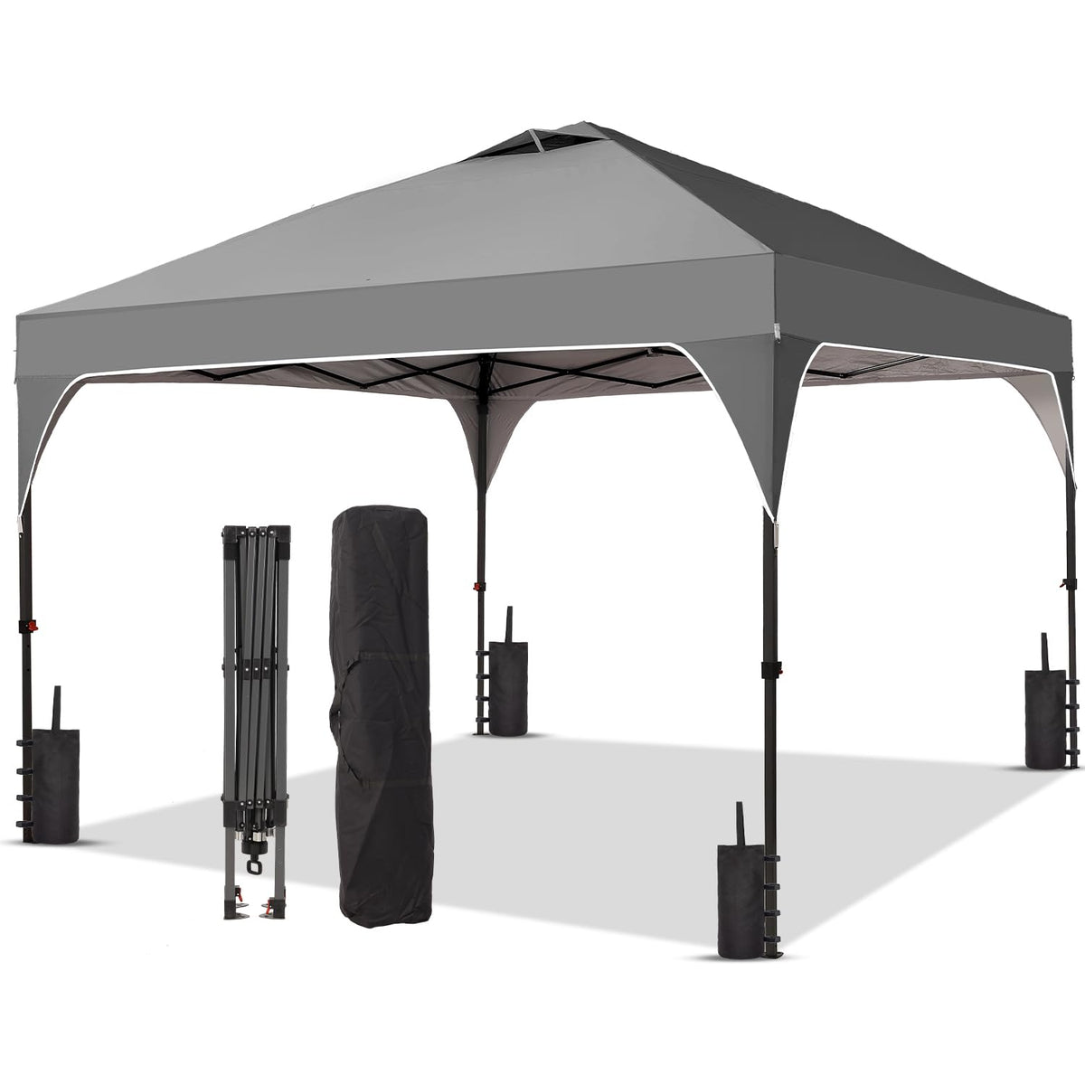 Oneofics 8x8 ft canopy setup shown in open position for outdoors