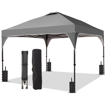 Oneofics 8x8 ft canopy setup shown in open position for outdoors