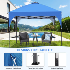 Oneofics canopy frame detail highlights sturdy, rust-resistant construction.
