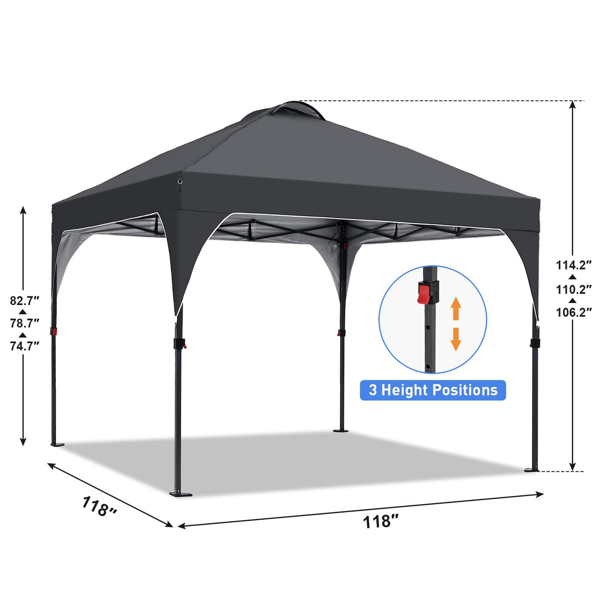 Oneofics height-adjustments give flexible setup for different sites.