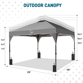 Oneofics includes sandbags, stakes, and ropes for stability.