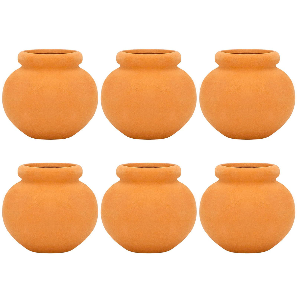 ONEST six-piece miniature clay pots set for DIY garden decor