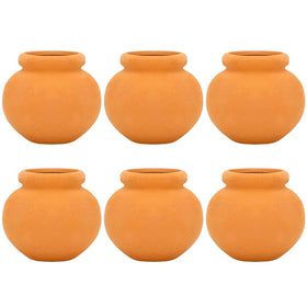 ONEST six-piece miniature clay pots set for DIY garden decor