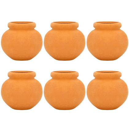 ONEST six-piece miniature clay pots set for DIY garden decor