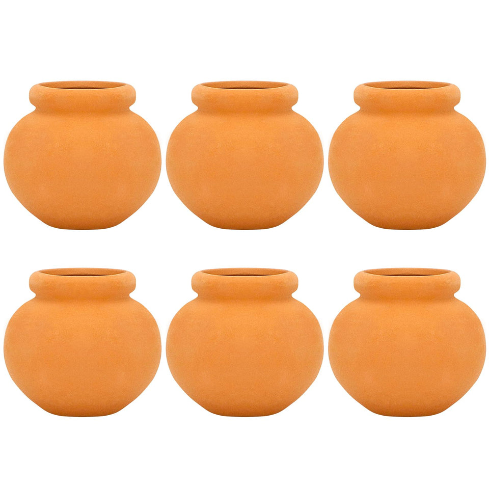 ONEST six-piece miniature clay pots set for DIY garden decor