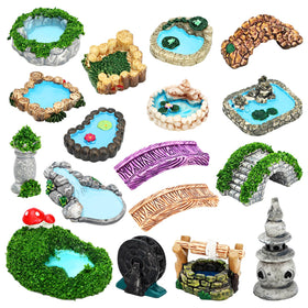 ONEST bridge miniature enhances garden layouts with charming whimsy.