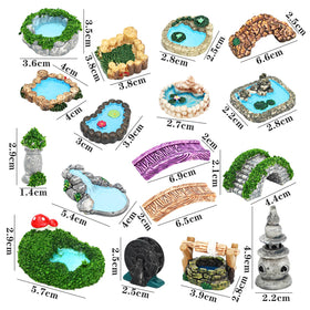 ONEST lighthouse miniature set creates focal points in ponds and rock gardens.