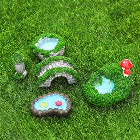 ONEST micro landscape figurines inspire creative garden layouts.
