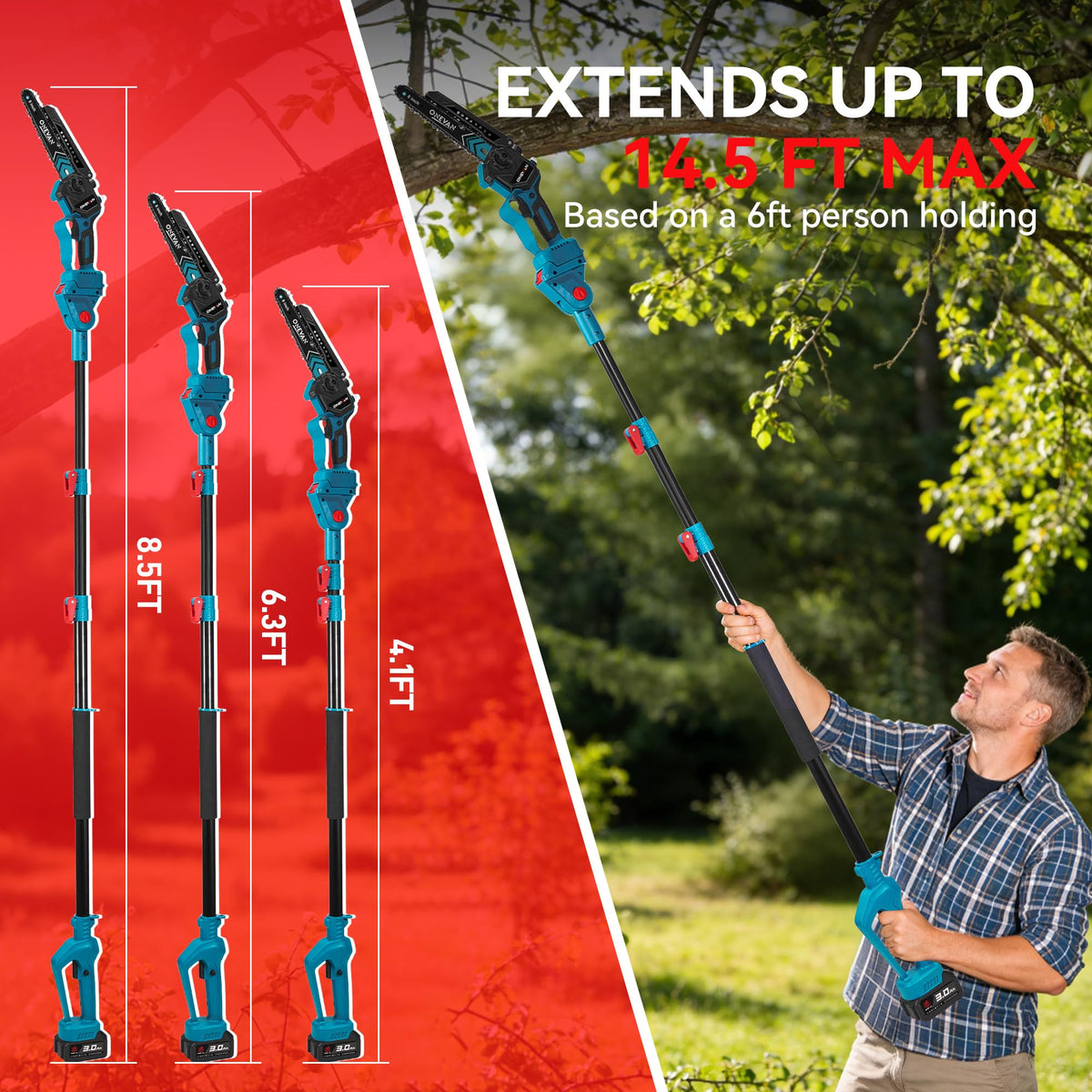 ONEVAN automatic lubrication keeps the chain slick for smooth, fast cuts.