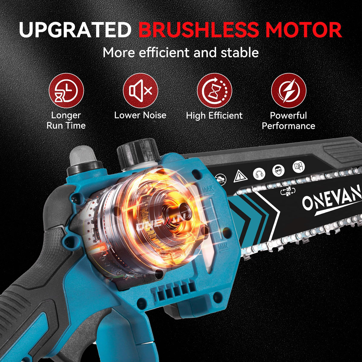 ONEVAN safety lock and multiple buttons promote safer operation.