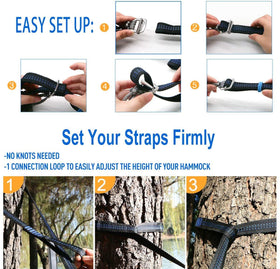 Onewind Tree Straps included accessories keep gear organized for easy pack-up.