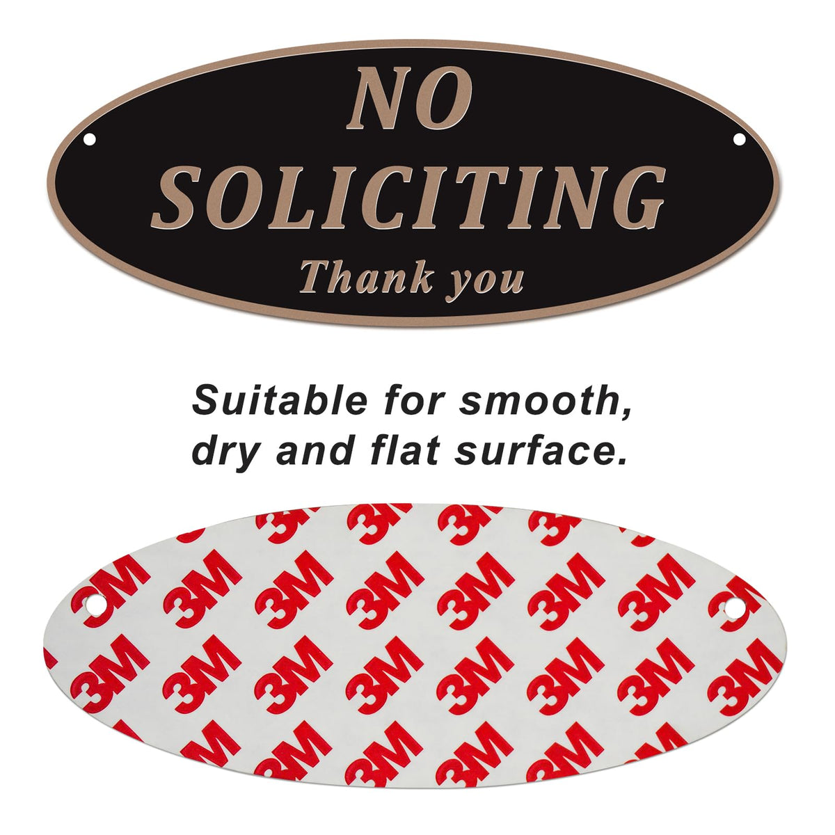 ONEWOK No Soliciting Sign made from durable acrylic for outdoor use