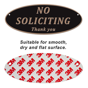 ONEWOK No Soliciting Sign made from durable acrylic for outdoor use