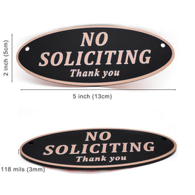 ONEWOK No Soliciting Sign frosted finish adds elegance to exterior