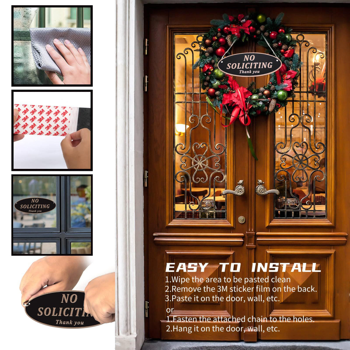 ONEWOK No Soliciting Sign clearly communicates privacy on entryways