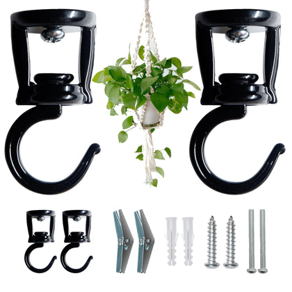 ONIKK ceiling hook with 360-degree rotation for balanced plant positioning