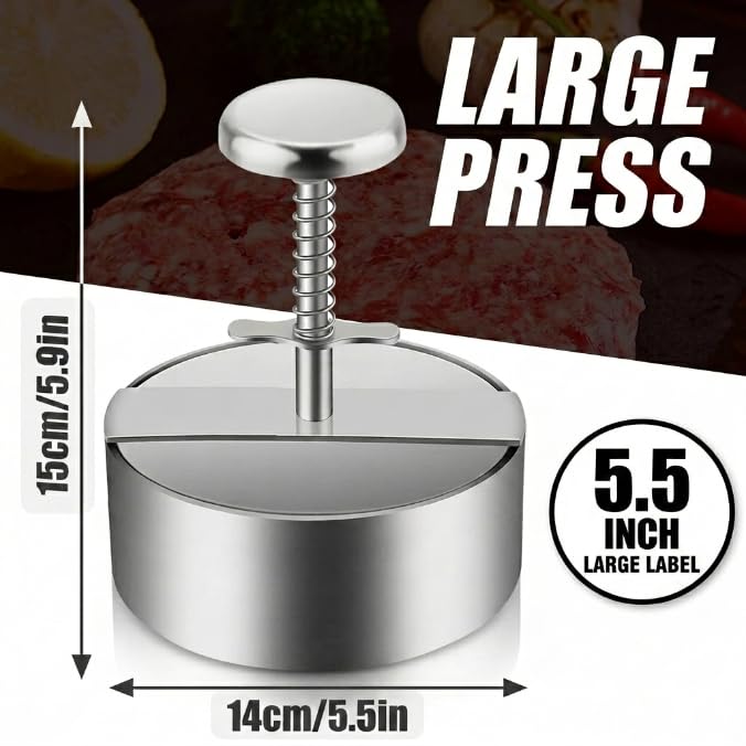 Onionfier hamburger press side handle view highlighting ergonomic grip