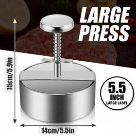 Onionfier hamburger press side handle view highlighting ergonomic grip