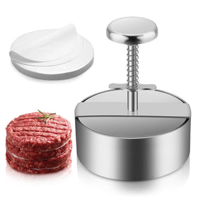 Onionfier hamburger press top view with sturdy 304 stainless steel for even patties