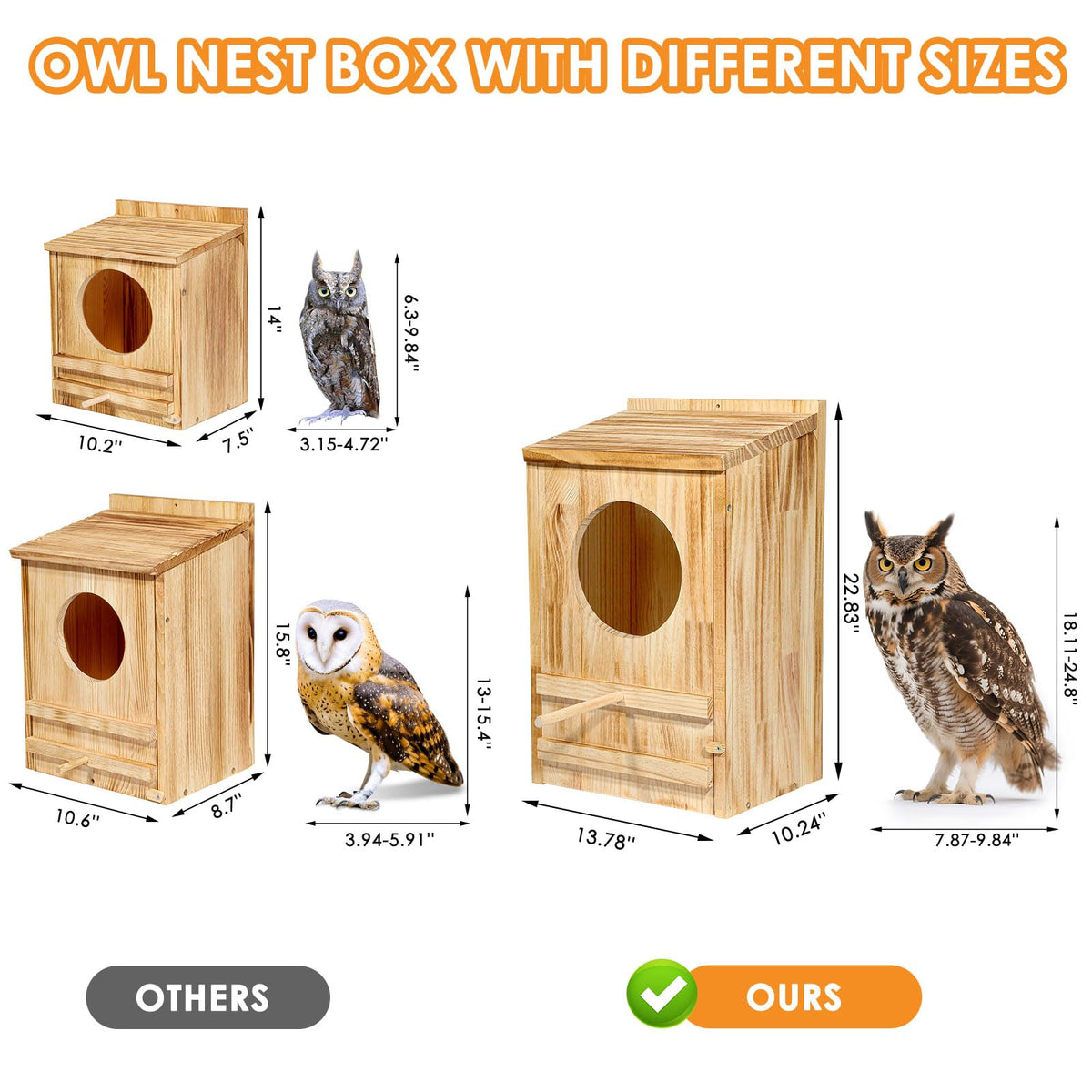 ONKO Owl House entrance opening highlights easy access for cleaning and inspection.