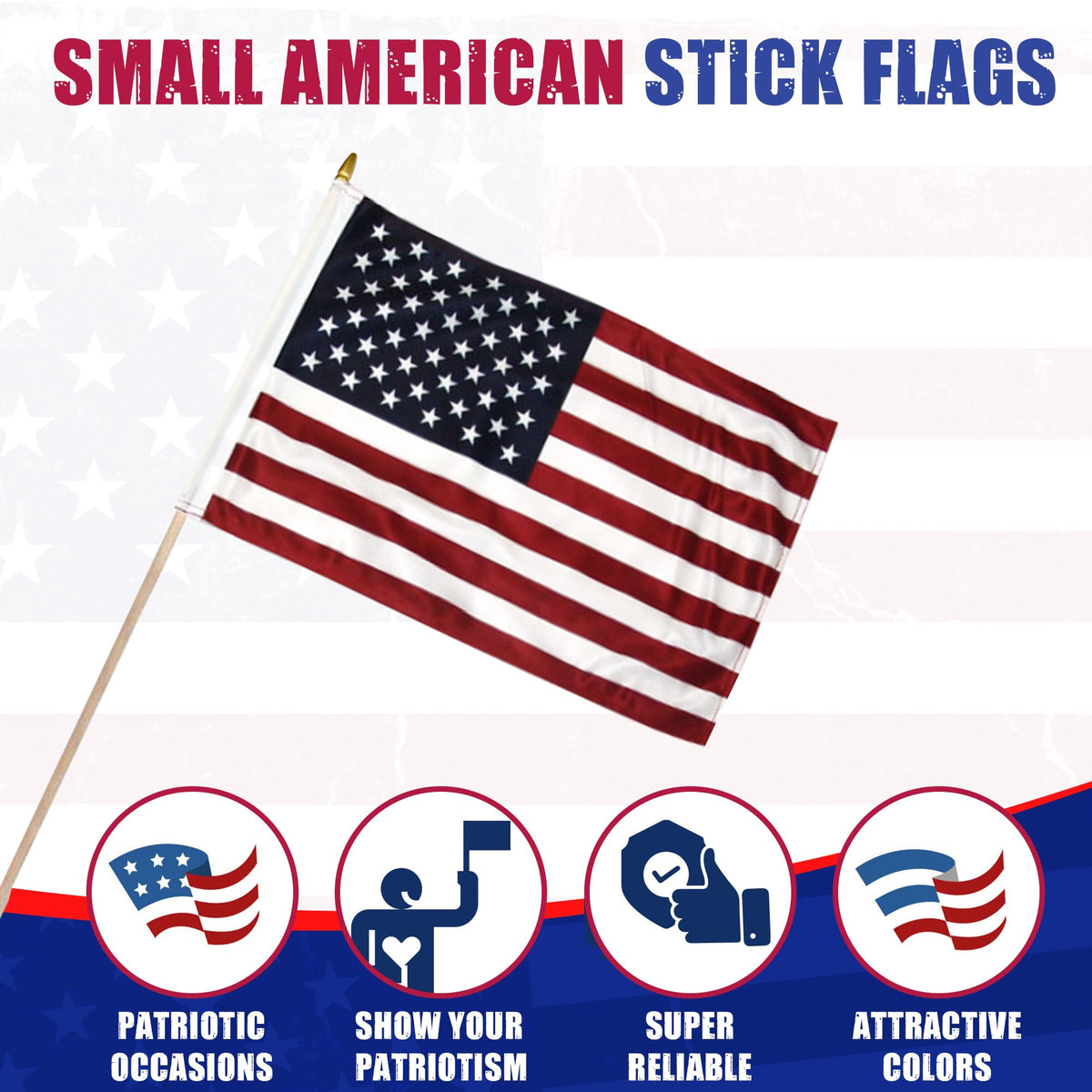 Online Stores Super Tough American Flag double-sided knit for visible patriotism from any angle.