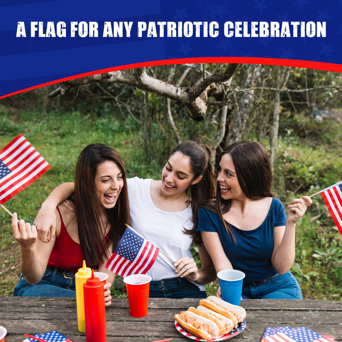 Online Stores Super Tough American Flag all-weather design withstands varied outdoor climates.