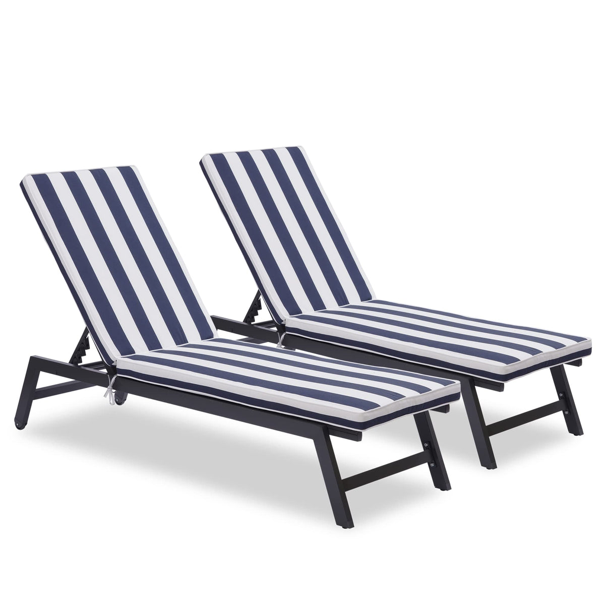 Only Choice cushion straps secure cushions to chairs for stable outdoor seating.
