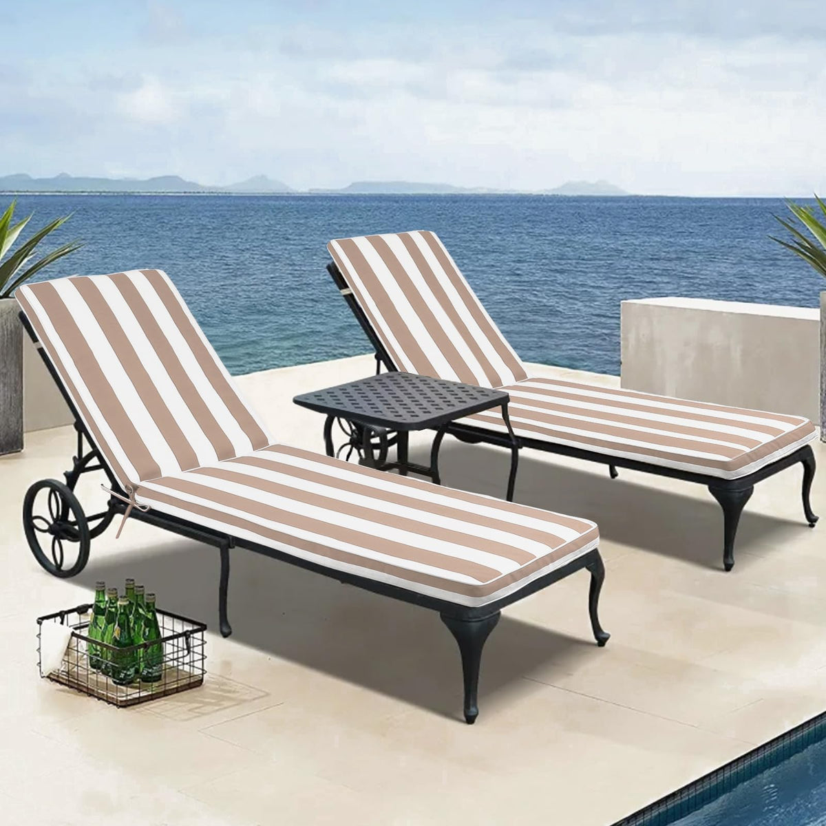 Only Choice outdoor cushion back view showing plush support and durability