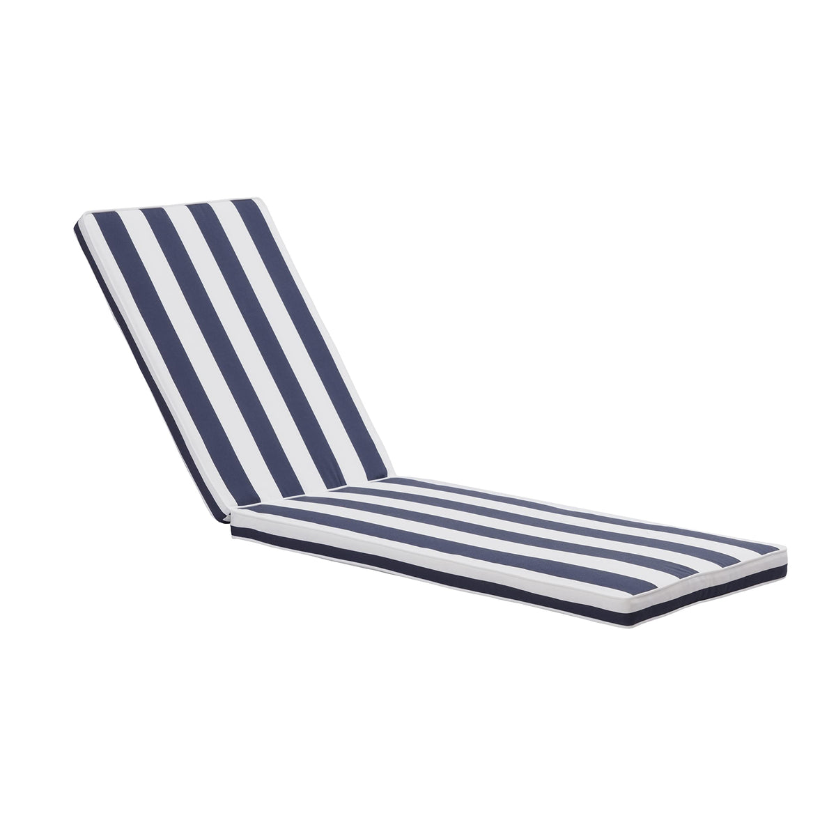Only Choice blue-white stripes enhance outdoor furniture aesthetics.