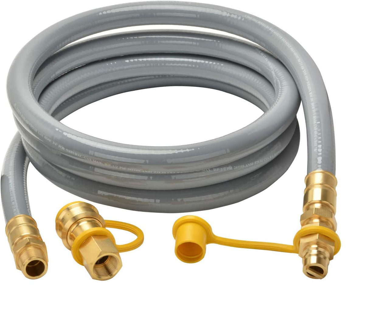 Onlyfire 12ft natural gas hose with quick-connect for easy outdoor grilling.