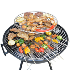 Onlyfire swivel shaft close up shows sturdy stainless construction for long lasting grilling.