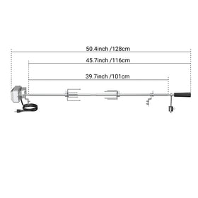 Onlyfire 45-inch hex spit rod provides stable turning for even roasts