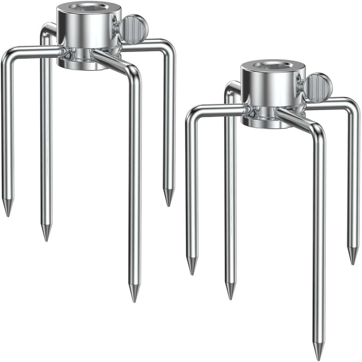 Onlyfire 6003 four-prong offset fork for secure meat rotation.