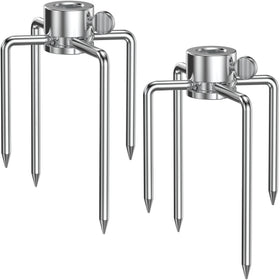 Onlyfire 6003 four-prong offset fork for secure meat rotation.