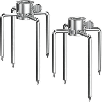 Onlyfire 6003 four-prong offset fork for secure meat rotation.