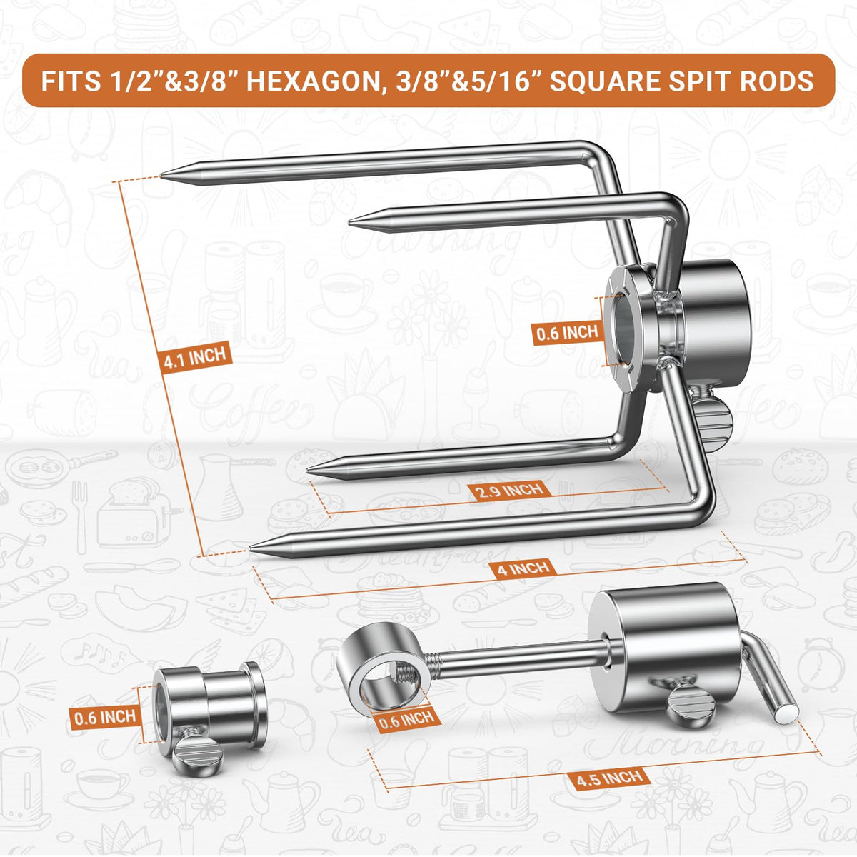 Onlyfire 6006 counter balance kit balancing meat for smoother rotation