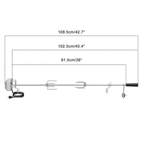 Onlyfire 6022 37-inch hex rod provides stable roasting and even browning