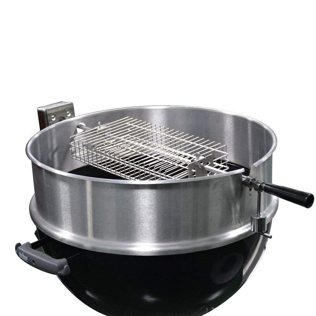 Onlyfire 6042 secure-spit design keeps the spit rod in place during grilling.