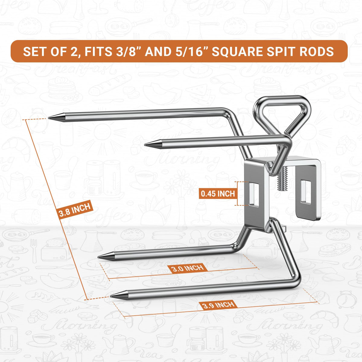 Onlyfire 6102 thumb screw adjustment allows quick, tool-free fork positioning.