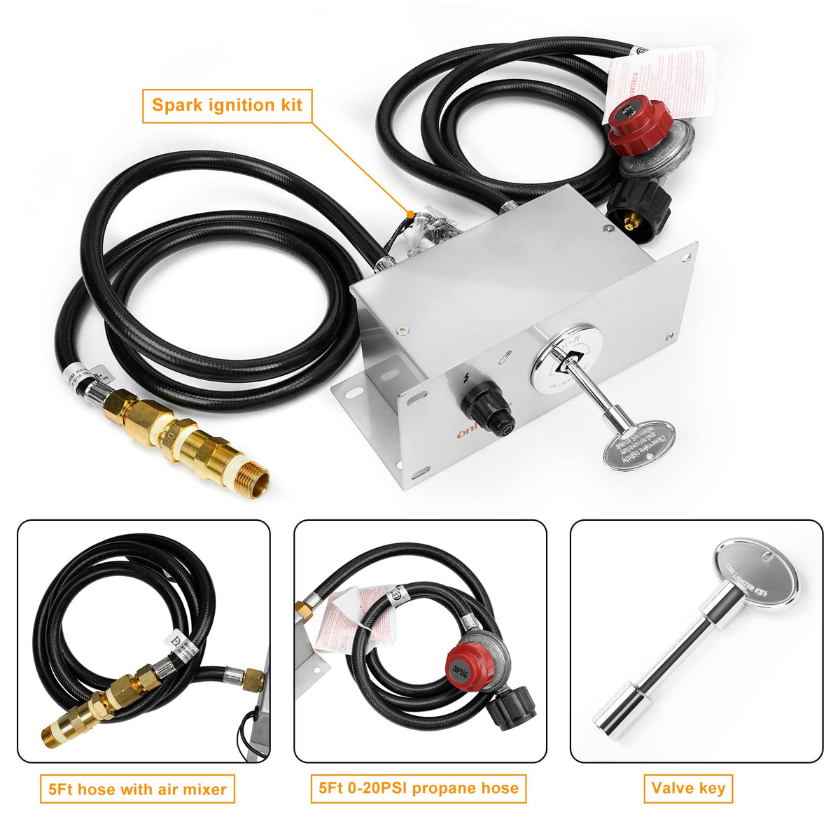 Onlyfire key valve for safer, controlled flame start