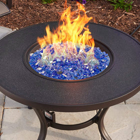 OnlyFire aqua blue platinum designer blend glass creates luxe effect