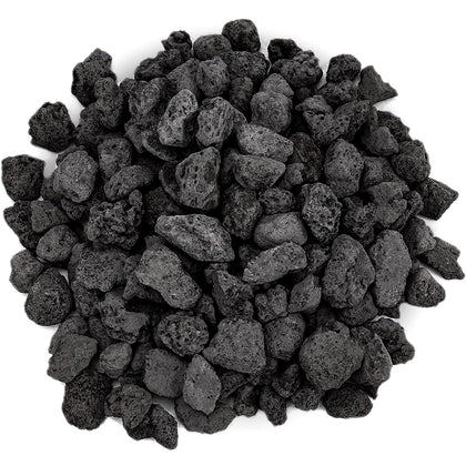 Onlyfire black lava rock 10lb bag with porous surface for fire pits